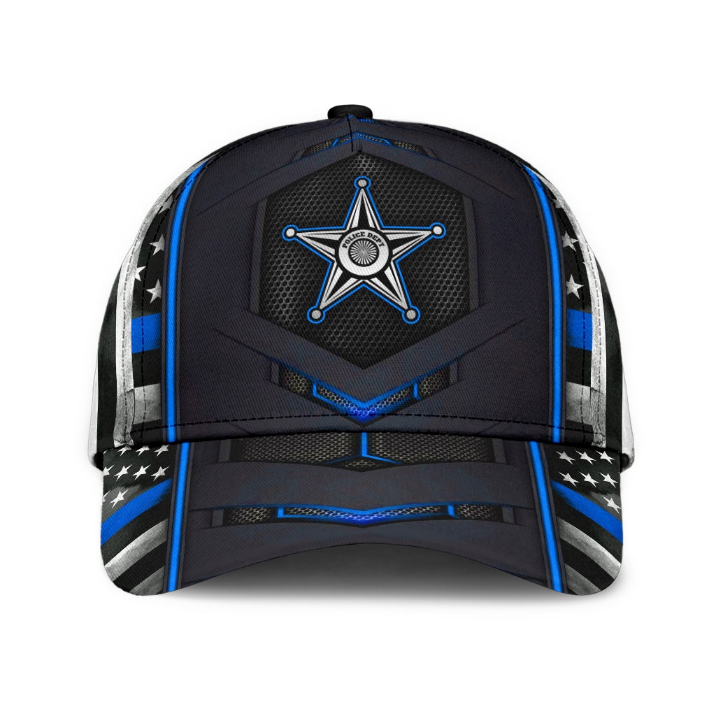 Blue Star Flag Police Support Classic Cap For Daily Comfort Outdoor Fun And Weekend Vacations