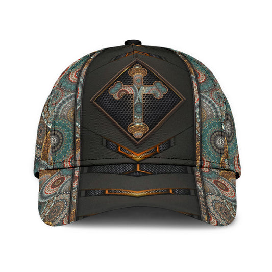 Jesus Cross Mandala Spiritual Classic Cap For Daily Comfort Outdoor Fun And Weekend Vacations