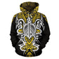 Yellow Hawaii Turtle Tribal Armor Hoodie For Beach Trips Weekend Outings And Relaxed Streetwear