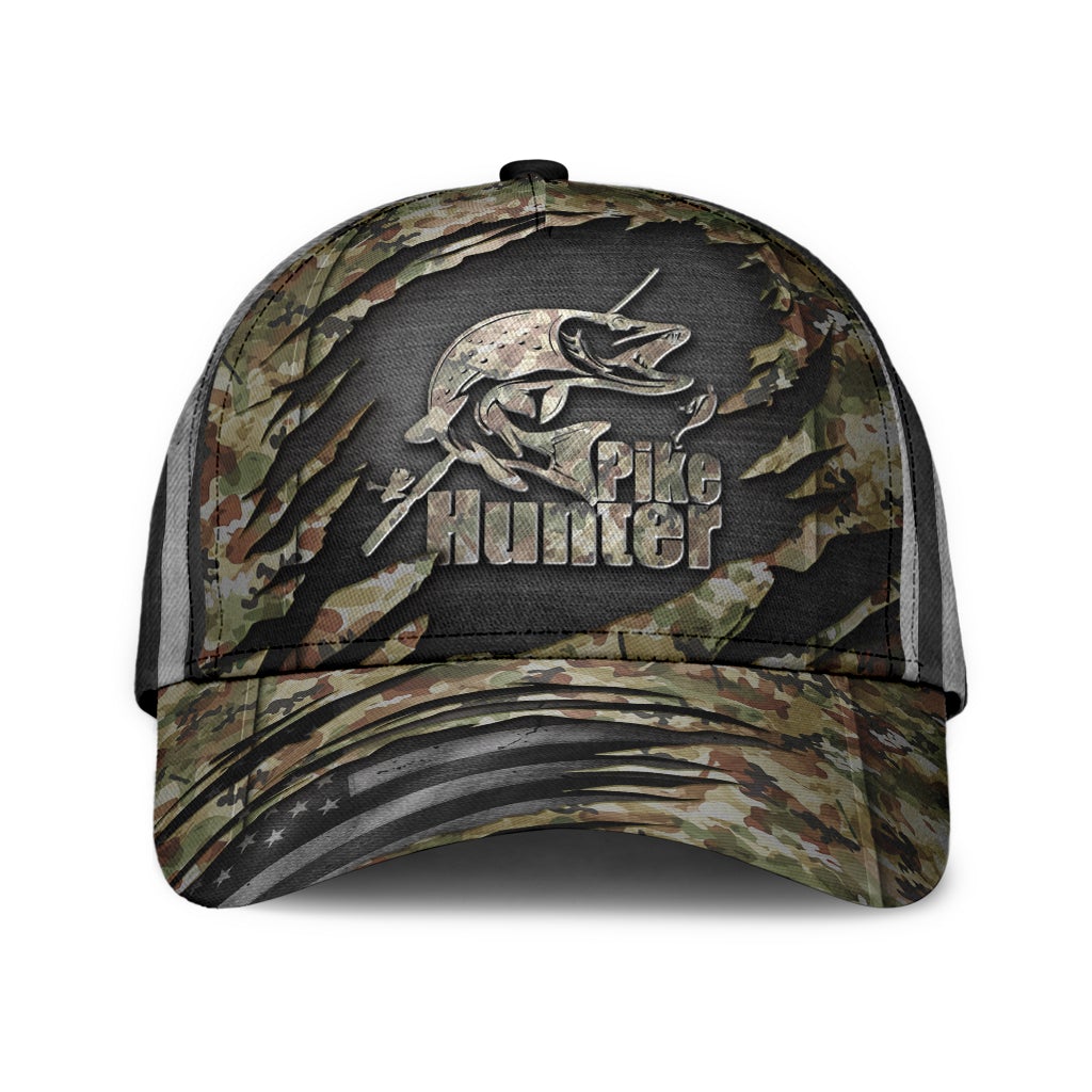 Fishing Pike Hunter Hunting Classic Cap For Beach Days Travel And Relaxed Everyday Outfits