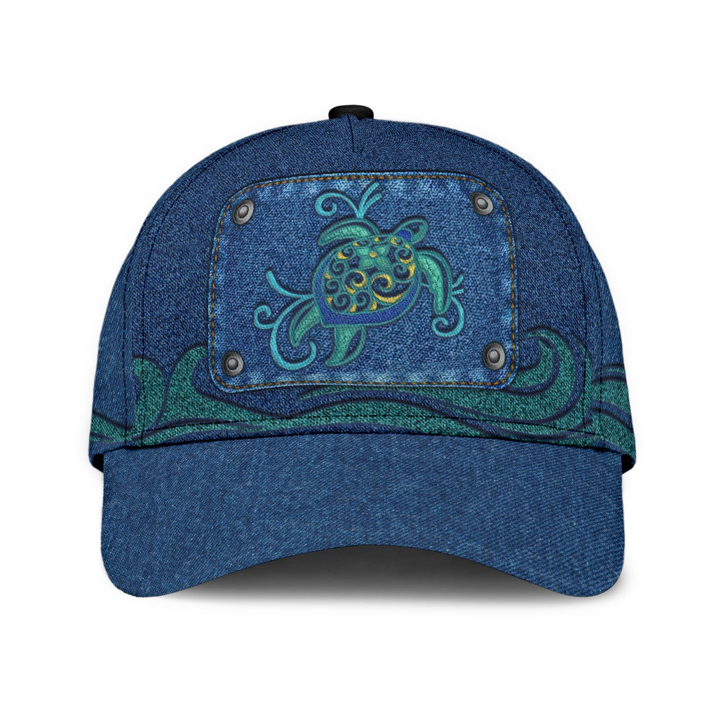 Turtle Jean Style Personalized Name Classic Cap For Weekend Travel Outdoor Events And Casual Outfits