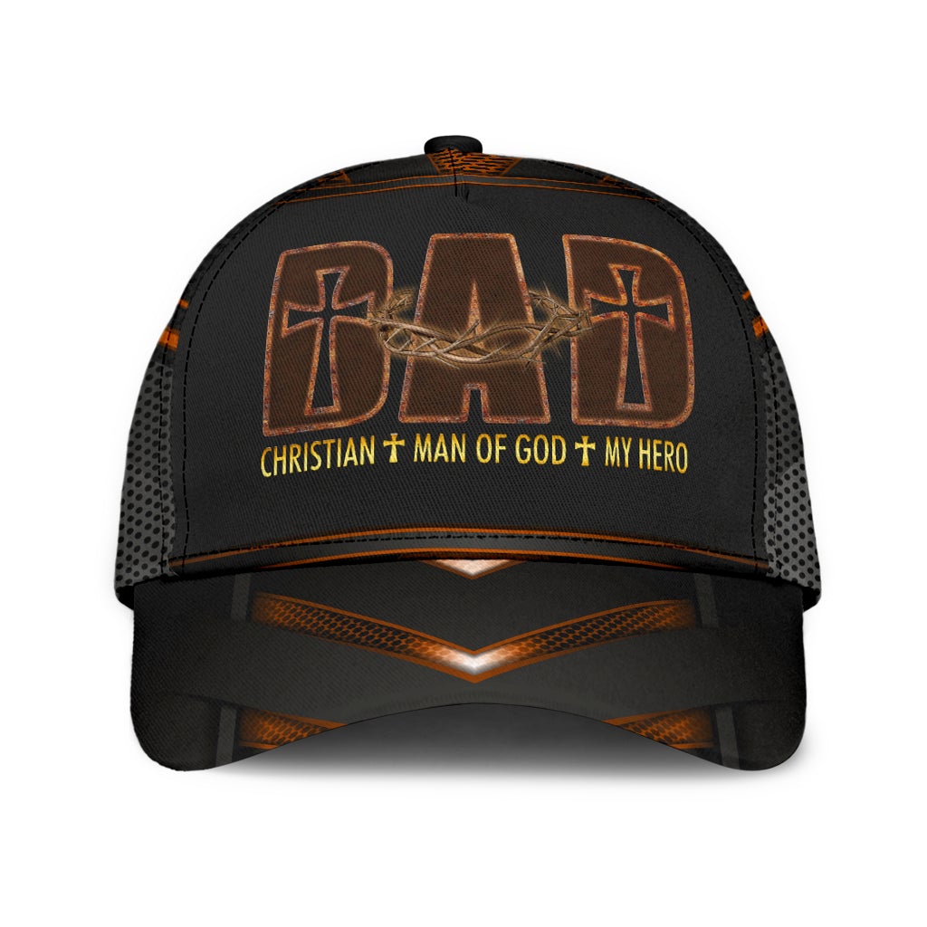 Faith Dad Man Of God Classic Cap For Everyday Wear Vacations And Seasonal Activities