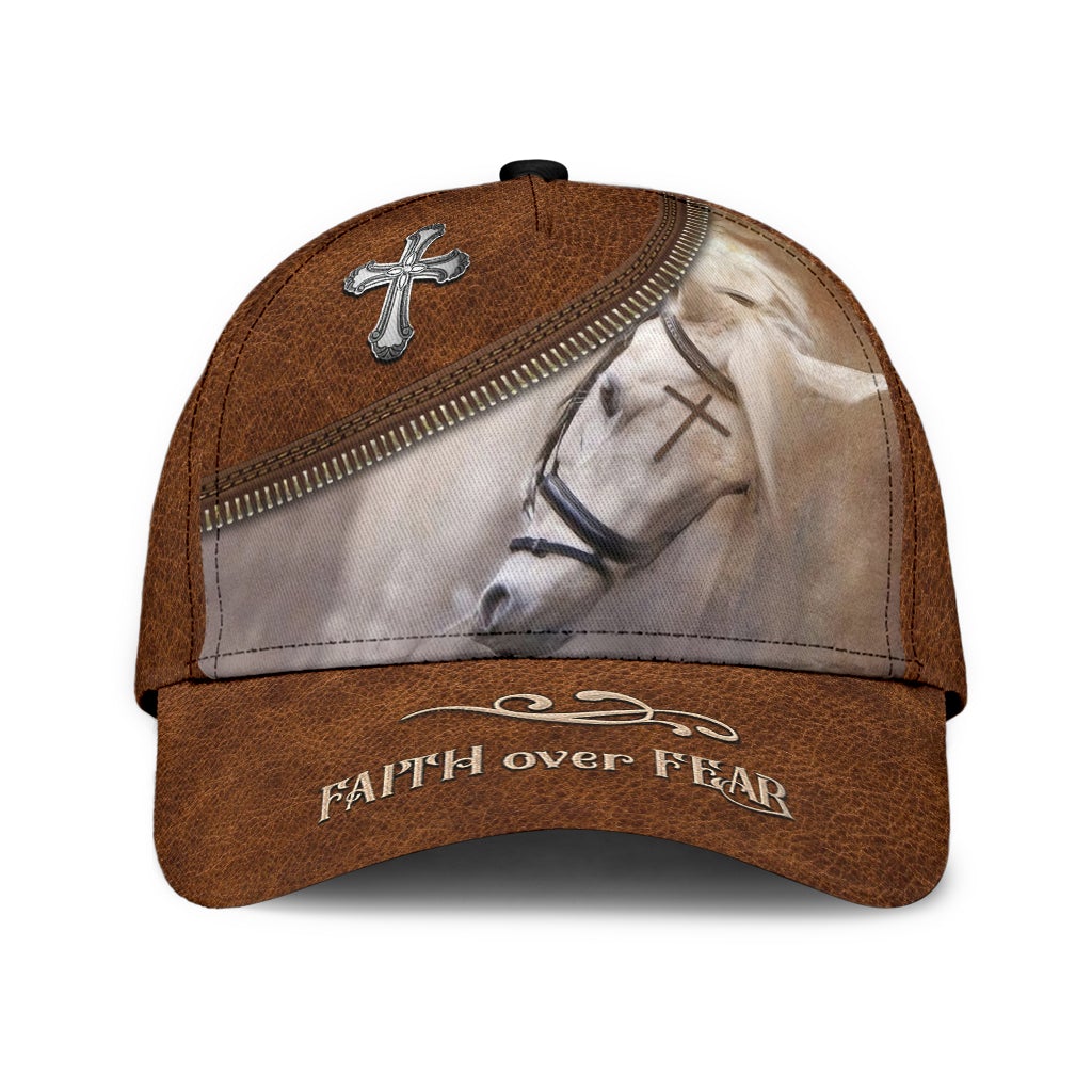 Horse Faith Over Fear Classic Cap For Weekend Adventures Festivals And Gift Giving