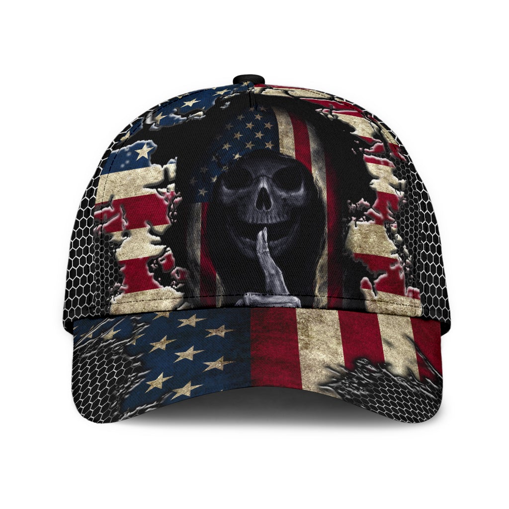 American Skull Crack Carbon Classic Cap For Festivals Vacations Outdoor Fun And Daily Comfort