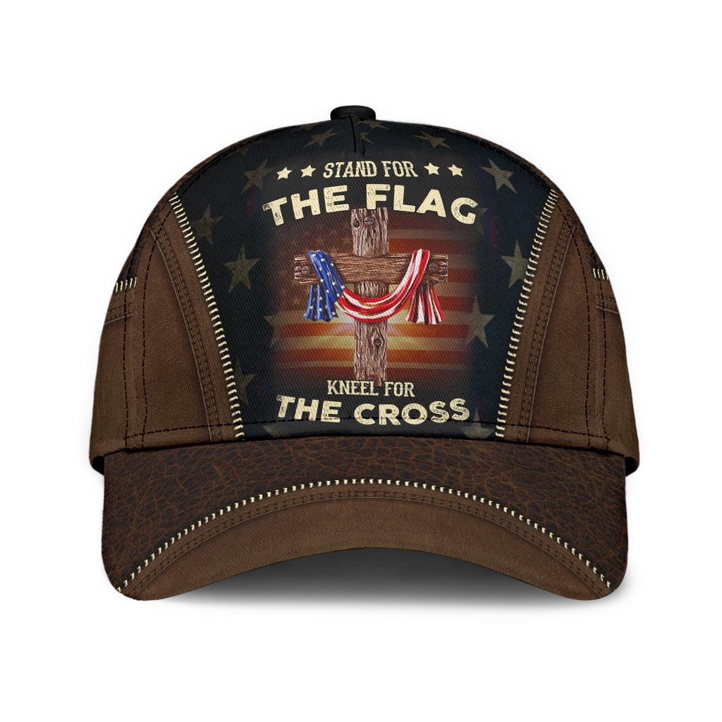 Stand For Flag Kneel For Cross Classic Cap For Relaxed Daily Style Vacations And Festival Wear