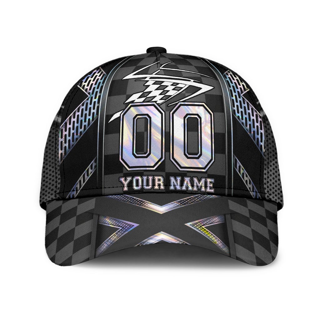 Custom Racing Hologram Personalized Name Number Classic Cap For Casual Adventures Parties And Seasonal Styling