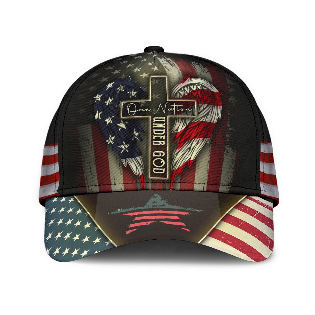 American One Nation Under God Classic Cap For Comfortable Casual Wear Holidays And Outdoor Trips