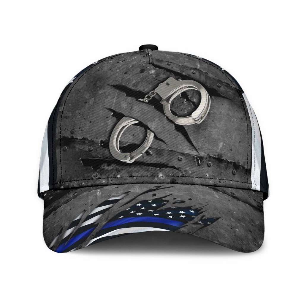 Back The Blue Crack US Flag Police Classic Cap For Relaxed Daily Style Vacations And Festival Wear