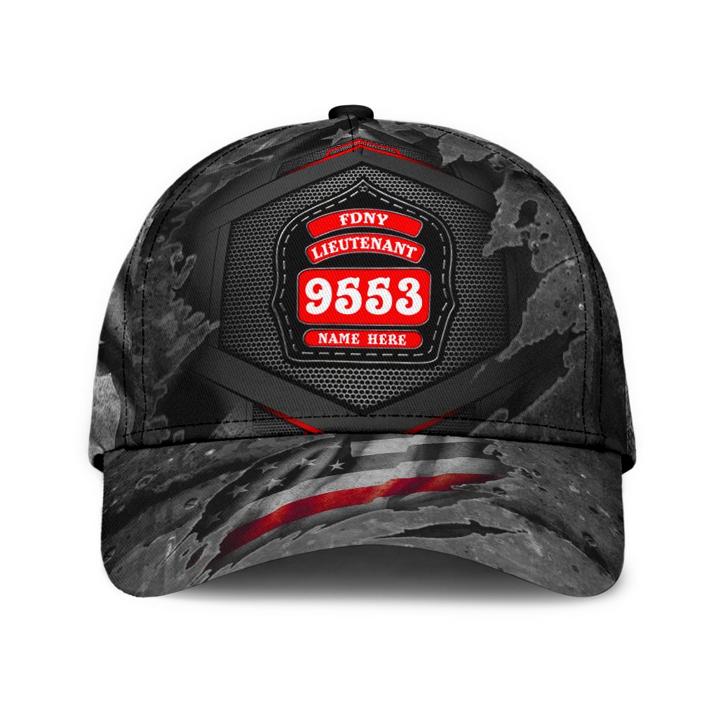 Custom Firefighter Badge Name Number Classic Cap For Festivals Vacations Outdoor Fun And Daily Comfort