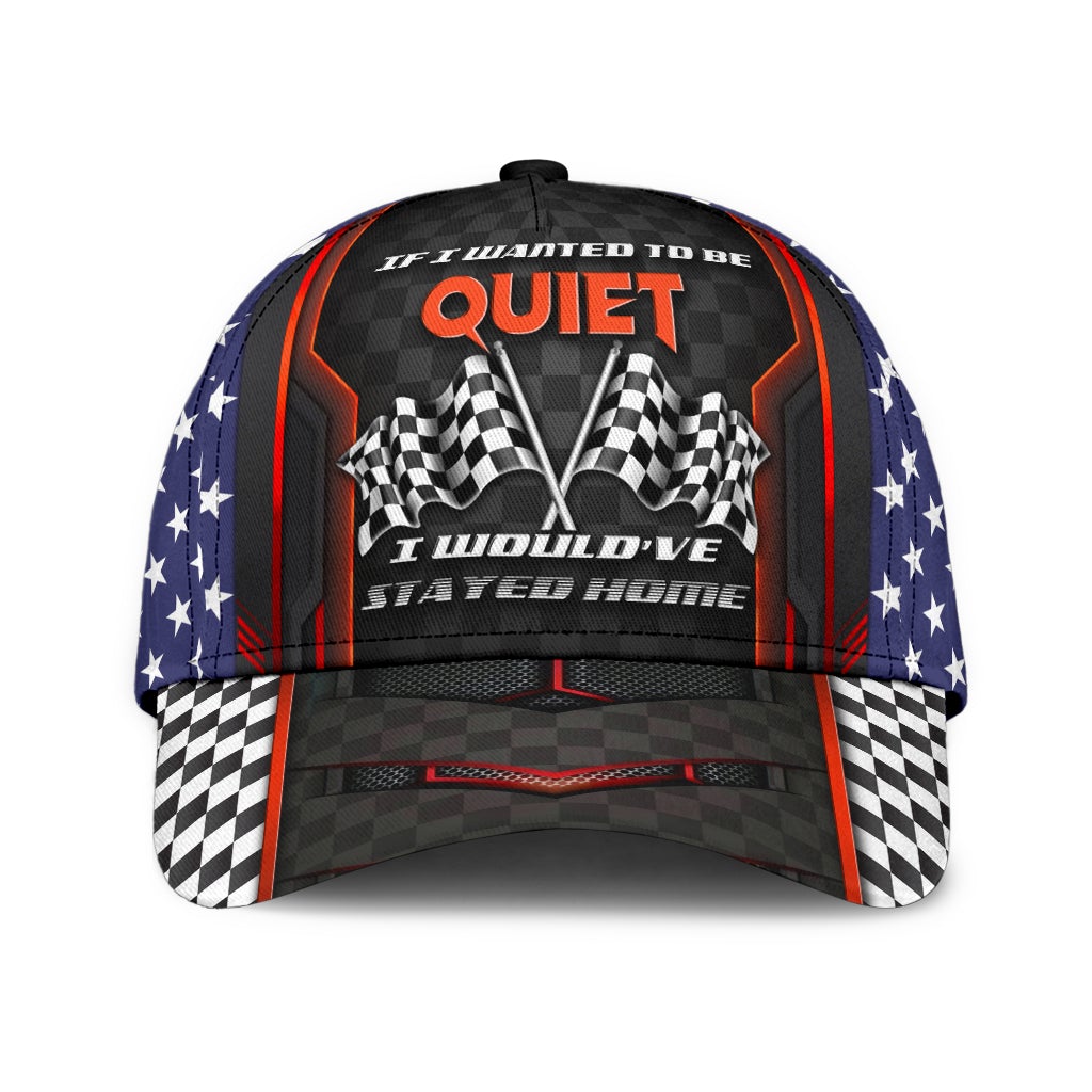 Racing American Loud Attitude Classic Cap For Relaxed Daily Style Vacations And Festival Wear