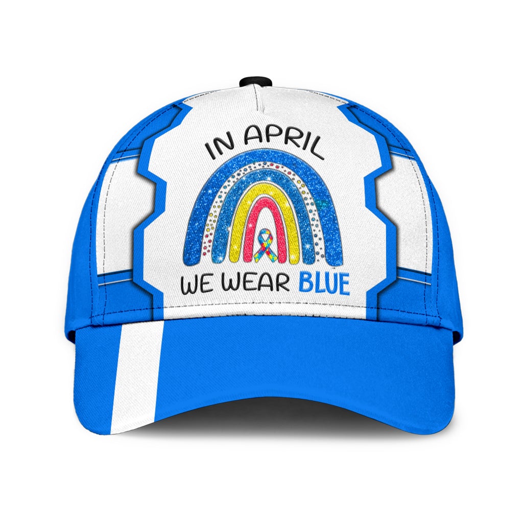 Blue Autism April Awareness Classic Cap For Summer Vacations Parties And Outdoor Events