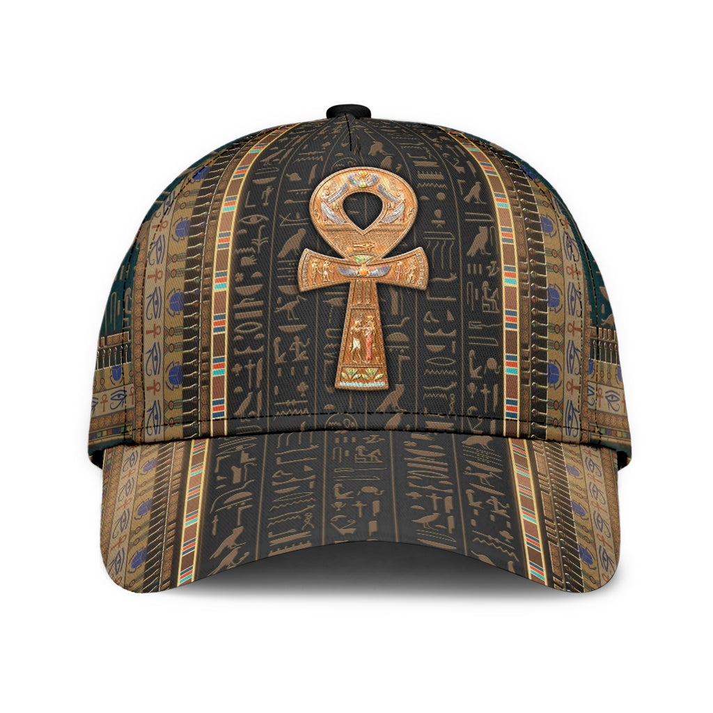 Ancient Egypt Ankh Pattern Classic Cap For Outdoor Travel Festivals And Relaxed Everyday Wear