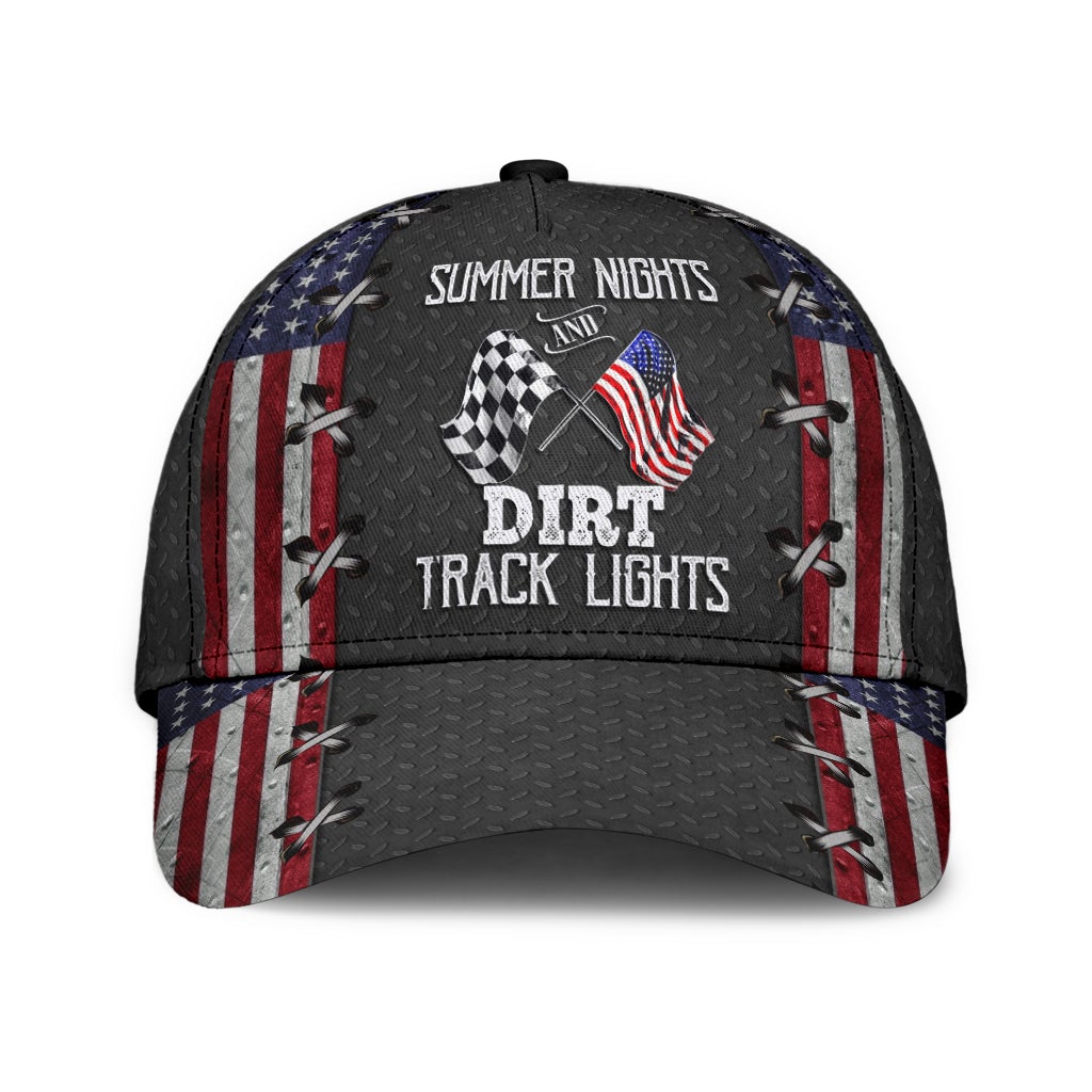 Dirt Track Racing Summer Nights American Classic Cap For Weekend Adventures Festivals And Gift Giving