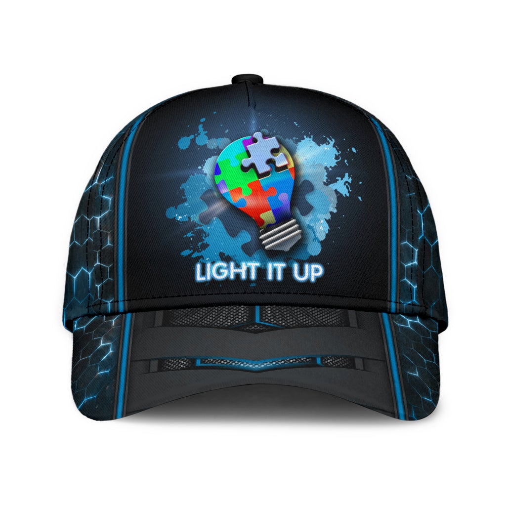 Autism Awareness Light It Up Classic Cap For Vacations Festivals Parties And Everyday Outfits