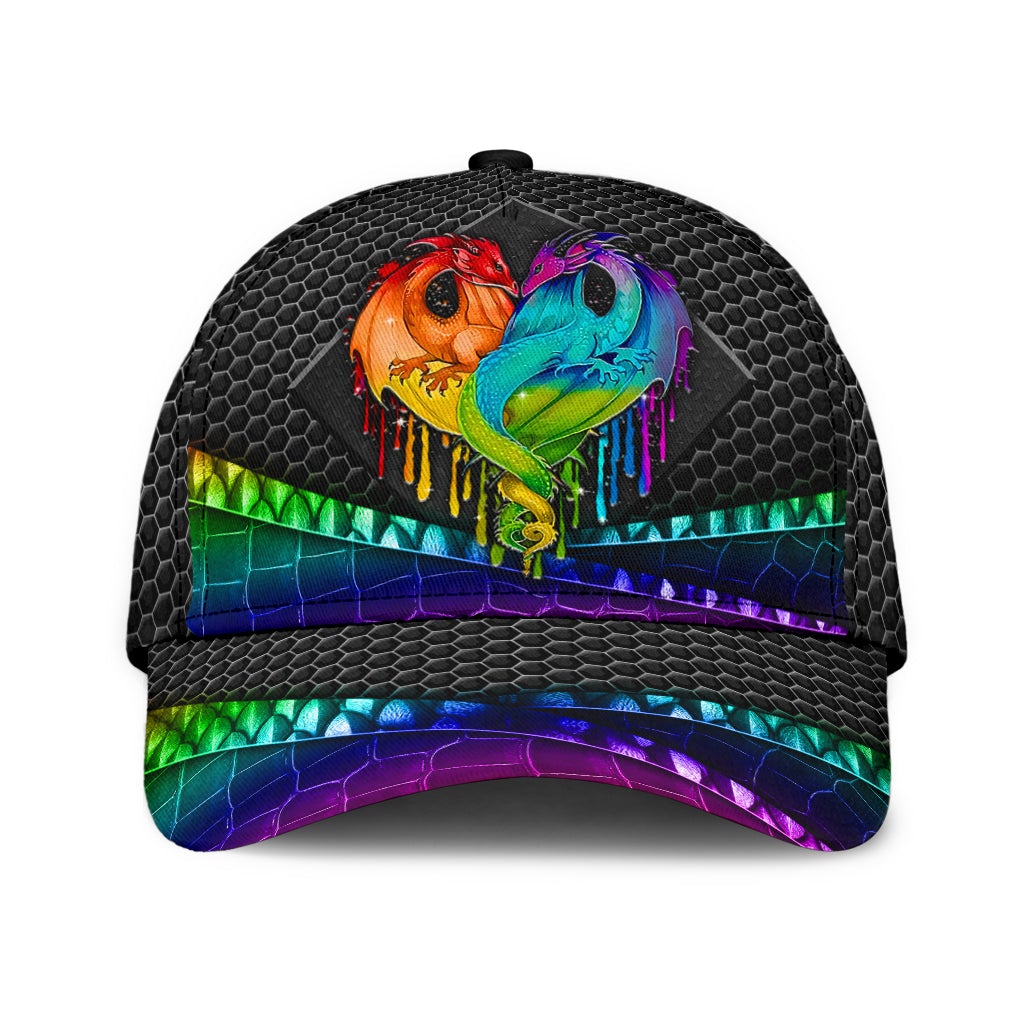 Love LGBT Dragon Pride Fantasy Classic Cap For Festivals Travel Adventures And Casual Gift Giving
