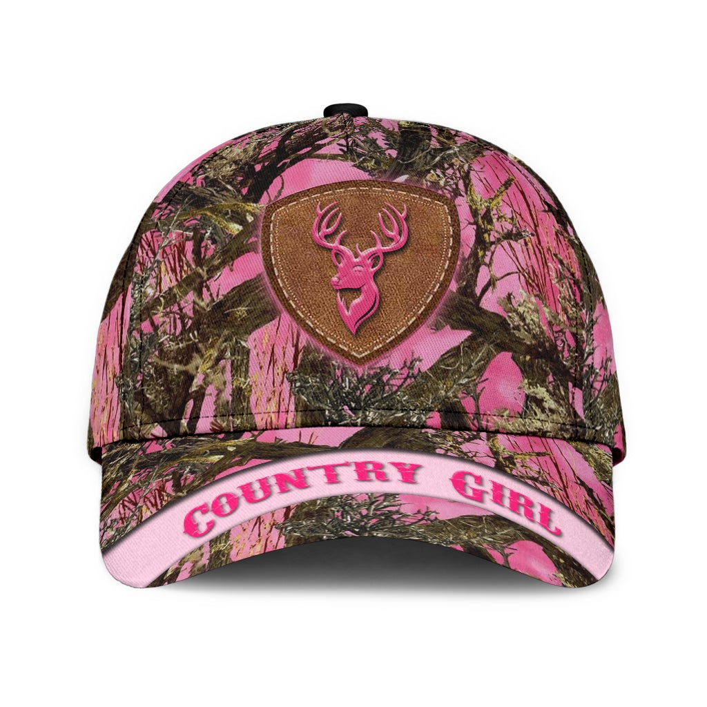 Hunting Country Girl Pink Camo Classic Cap For Summer Outings Festivals And Relaxed Daily Wear