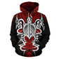Red Hawaii Turtle Tribal Armor Hoodie For Ocean Lovers Beach Travel And Relaxed Everyday Style