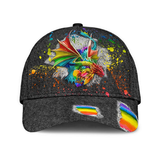 Love Is Love Dragon Jean Pattern Classic Cap For Comfortable Casual Wear Holidays And Outdoor Trips