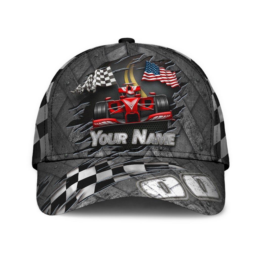 Custom Racing Speed Lover American Flag Classic Cap For Weekend Adventures Festivals And Gift Giving