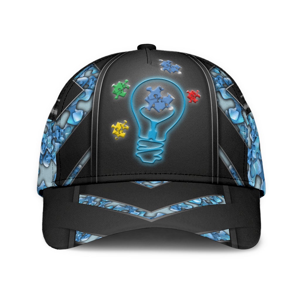 Blue Autism Awareness Support Classic Cap For Everyday Wear Vacations And Seasonal Activities
