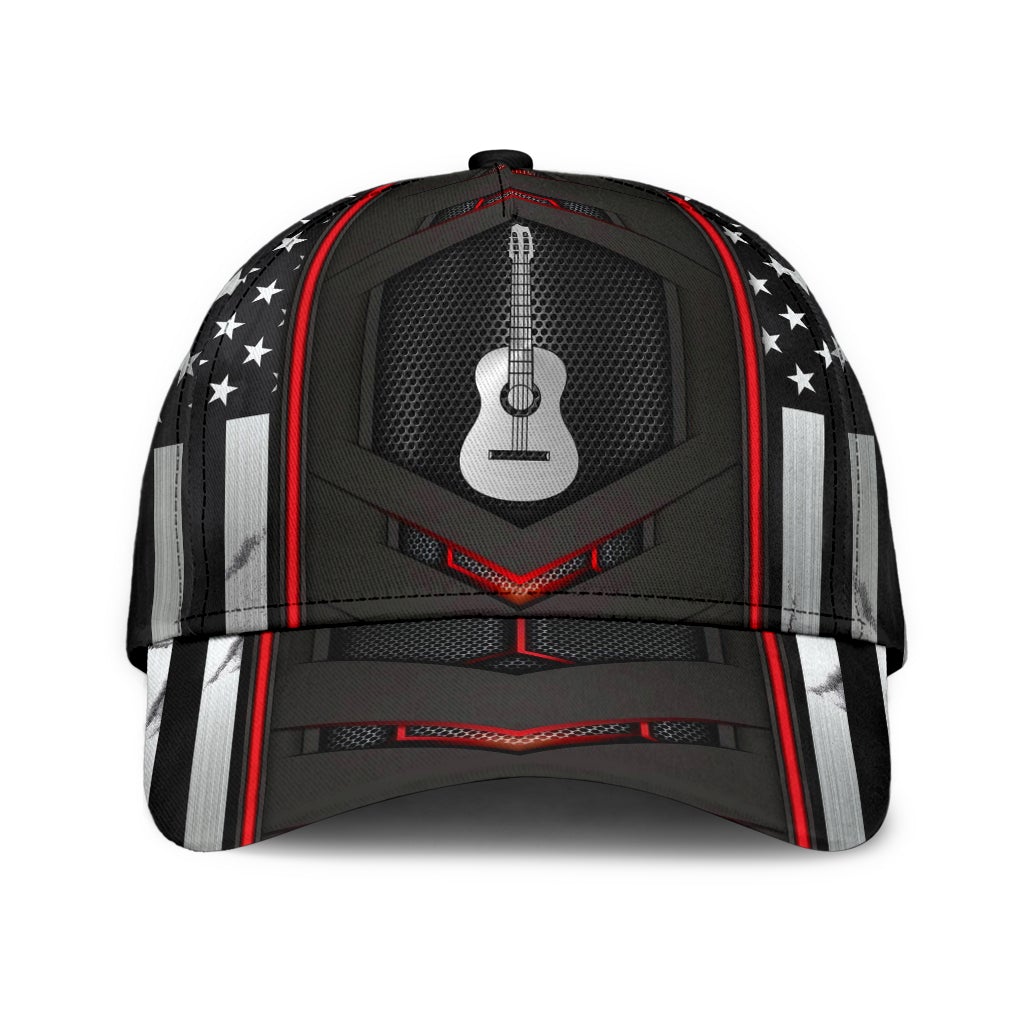 Guitar Red Flag Carbon Classic Cap For Daily Outfits Festivals And Thoughtful Gift Giving