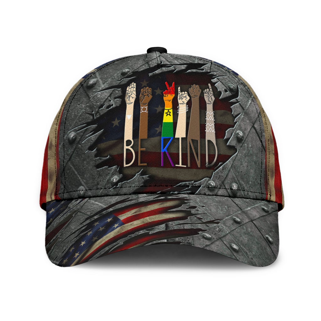 LGBT Be Kind Equality Message Classic Cap For Beach Vacations Outdoor Trips And Everyday Comfort