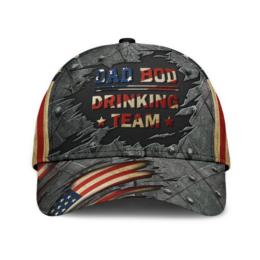 Dad Bod Drinking Team American Classic Cap For Vacation Style Outdoor Activities And Daily Comfort