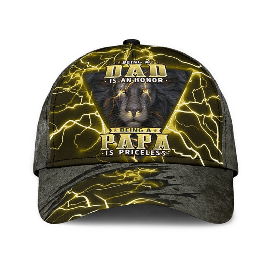 Lion Papa Priceless Love Classic Cap For Everyday Wear Vacations And Seasonal Activities