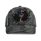 Silver American Skull Metallic Classic Cap For Relaxed Daily Style Vacations And Festival Wear