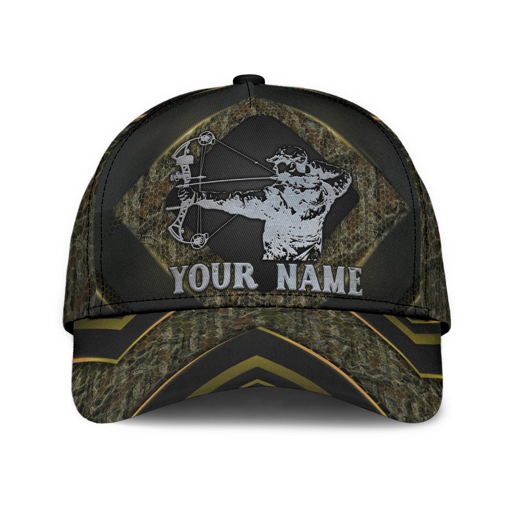 Custom Bowhunter Archery Personalized Name Classic Cap For Everyday Outfits Coastal Travel And Gift Giving