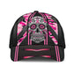 Skull Breast Cancer Awareness Support Classic Cap For Outdoor Events Beach Travel And Relaxed Daily Style