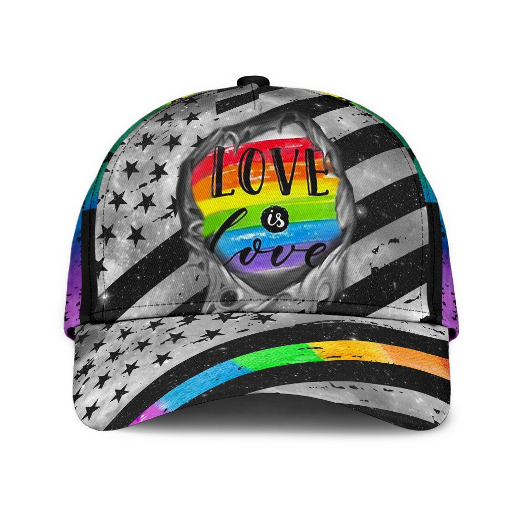 Love Is Love Pride Flag Classic Cap For Everyday Accessories Vacations And Outdoor Fun