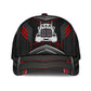 Truck Metal Carbon Black Red Classic Cap For Beach Outings Holidays And Thoughtful Everyday Style