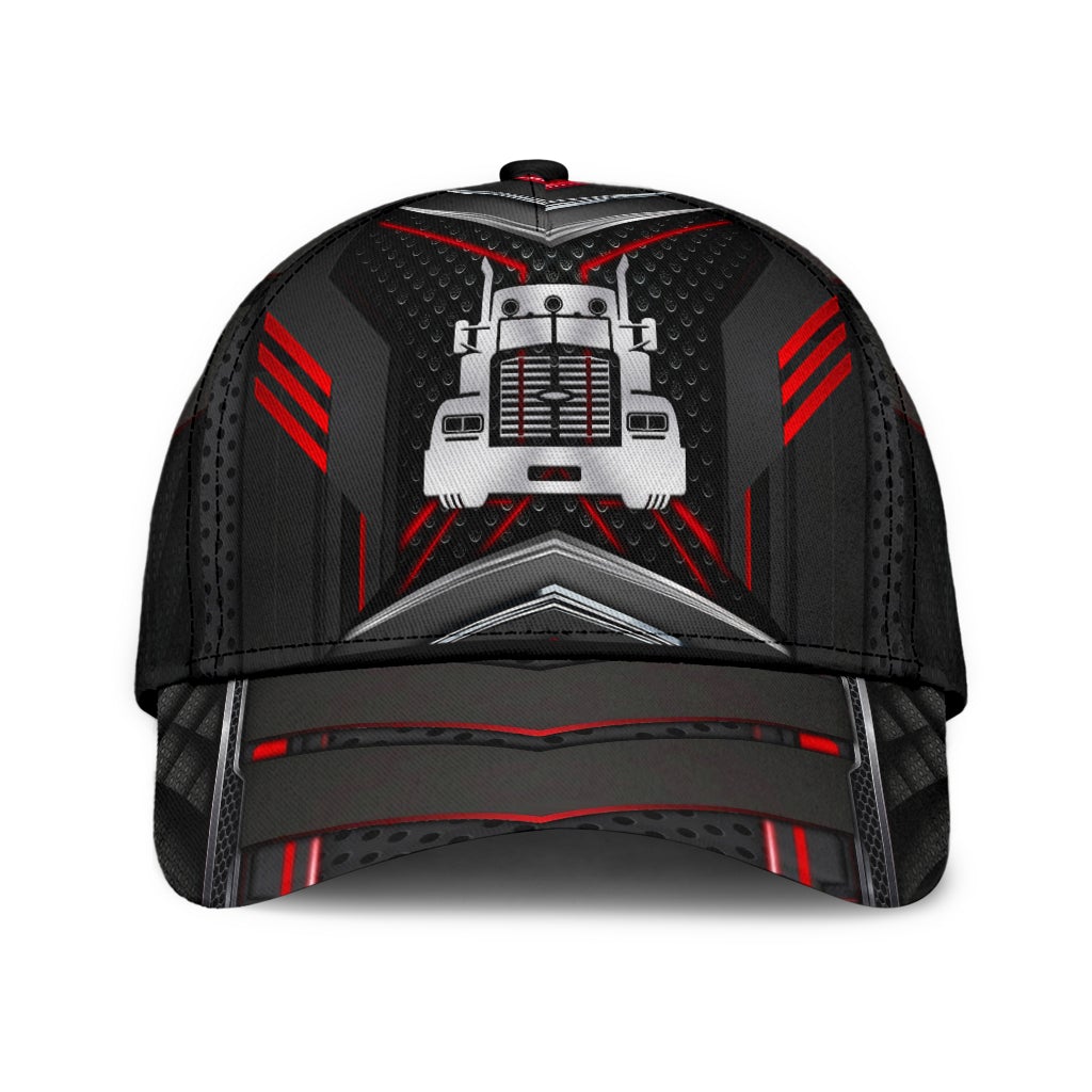 Truck Metal Carbon Black Red Classic Cap For Beach Outings Holidays And Thoughtful Everyday Style