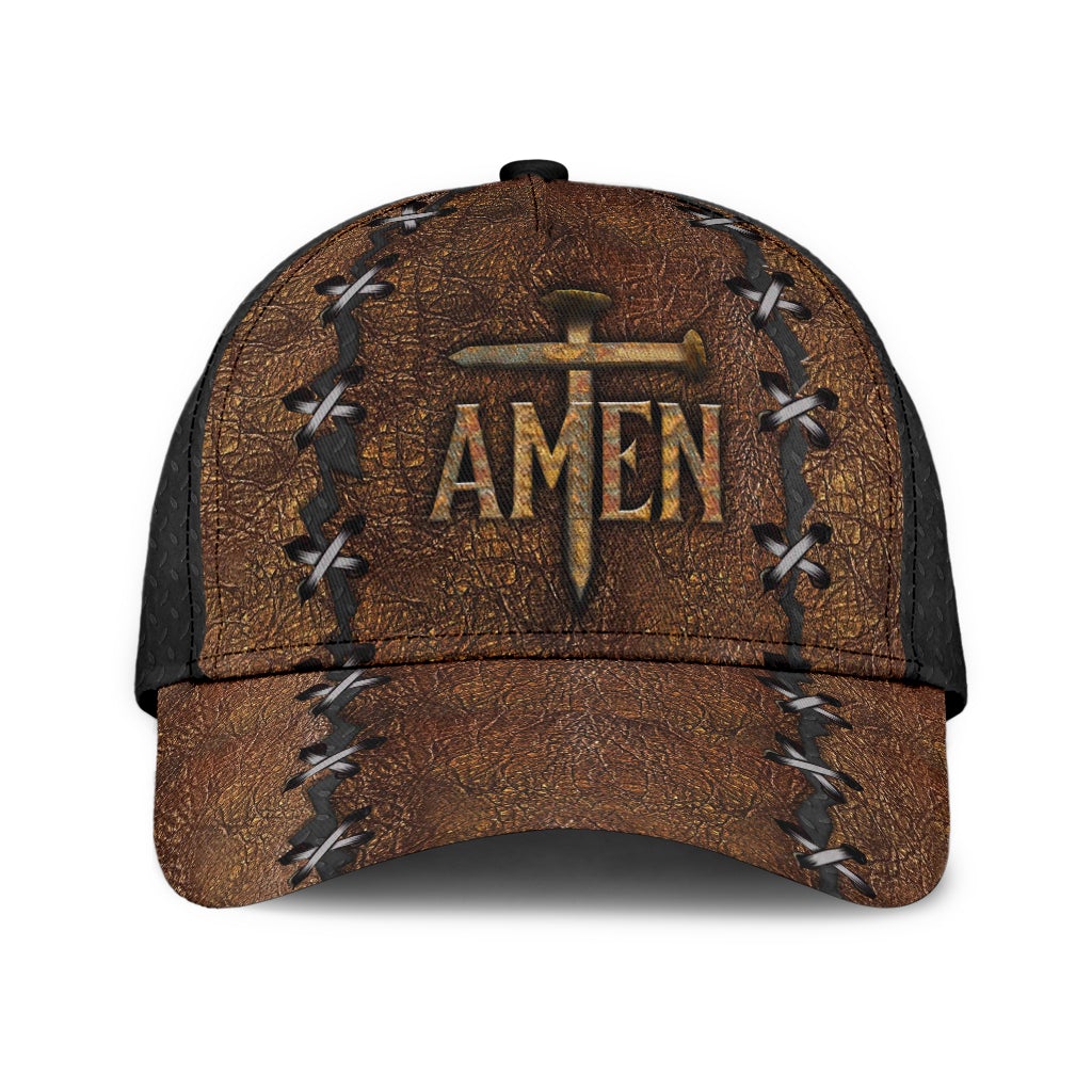 Believe In Jesus Amen Cross Faith Classic Cap For Seasonal Outings Outdoor Adventures And Daily Wear