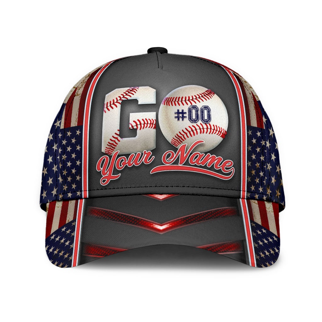 Custom Baseball Go Personalized Name Number Classic Cap For Travel Holidays Parties And Relaxed Casual Styling