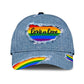 Love Is Love Jean Pride Pattern Classic Cap For Weekend Travel Outdoor Events And Casual Outfits