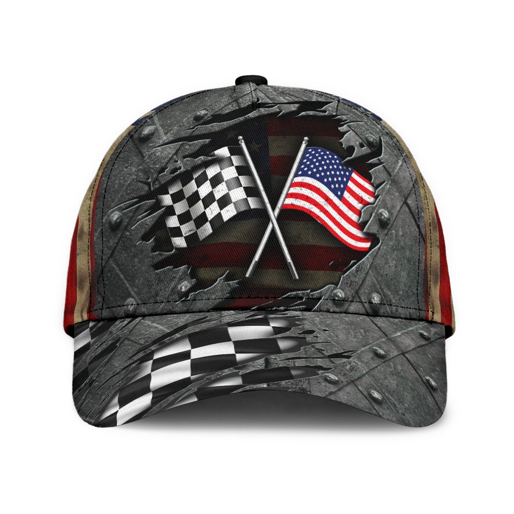 Love American Racing Crack Pattern Classic Cap For Weekend Outings Holidays And Thoughtful Gifting