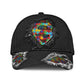 Autism Jean Pattern Awareness Classic Cap For Everyday Outfits Coastal Travel And Gift Giving
