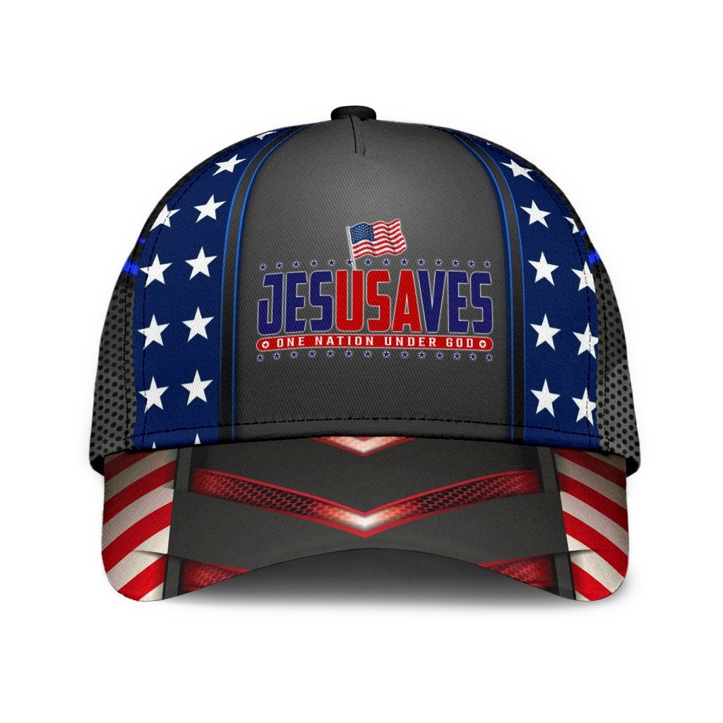 Faith Saves One Nation Under God Classic Cap For Summer Vacations Parties And Outdoor Events