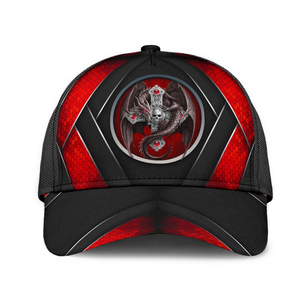 Dragon Skull Metal Classic Cap For Festivals Holidays And Comfortable Everyday Wear