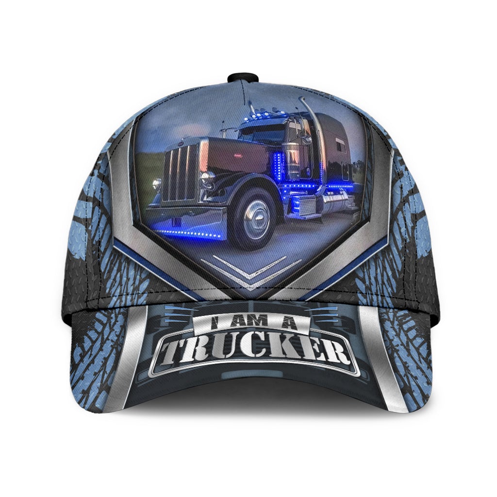 Truck Driver Lifestyle Blue Style Classic Cap For Vacation Style Outdoor Activities And Daily Comfort