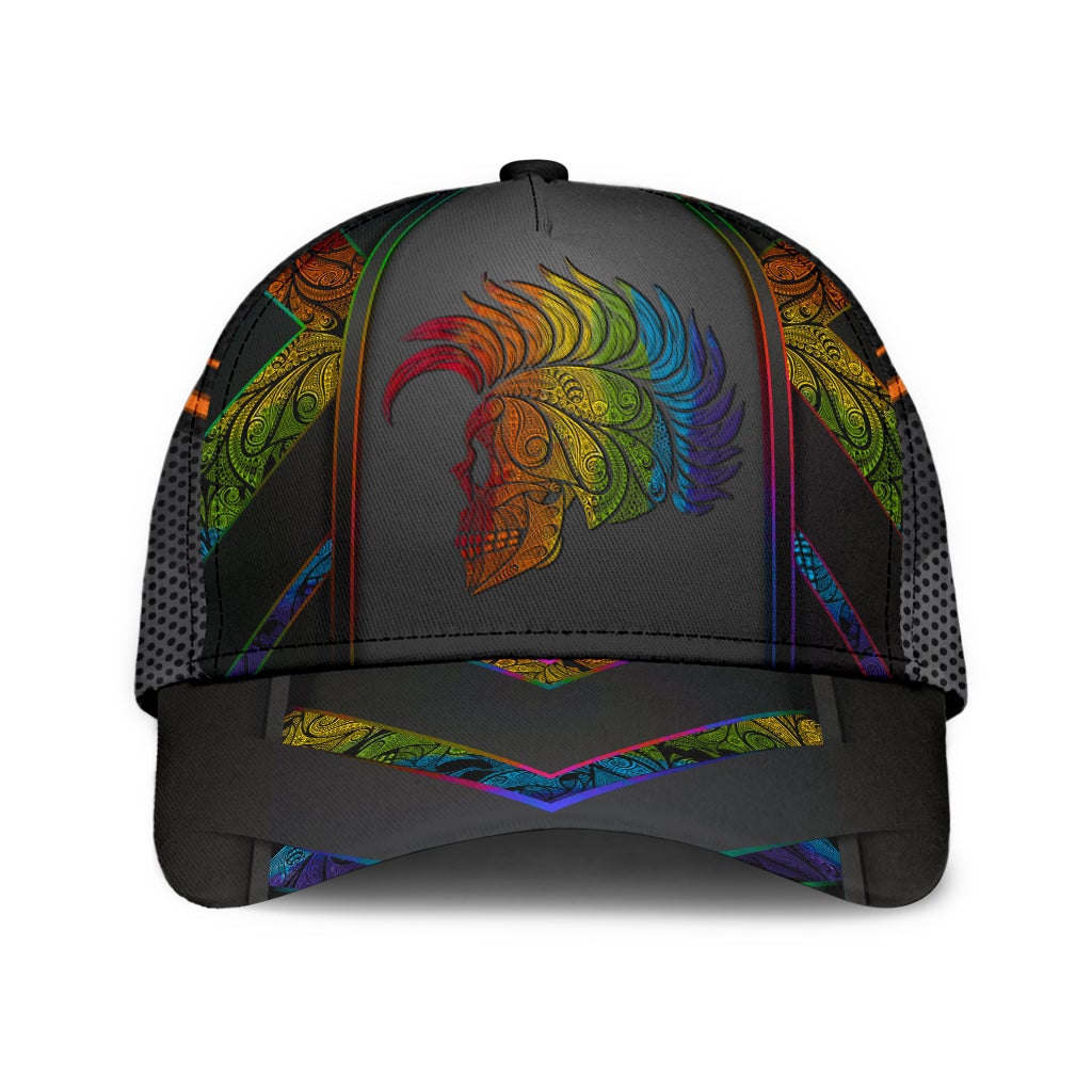 LGBT Skull Pride Art Classic Cap For Beach Outings Holidays And Thoughtful Everyday Style