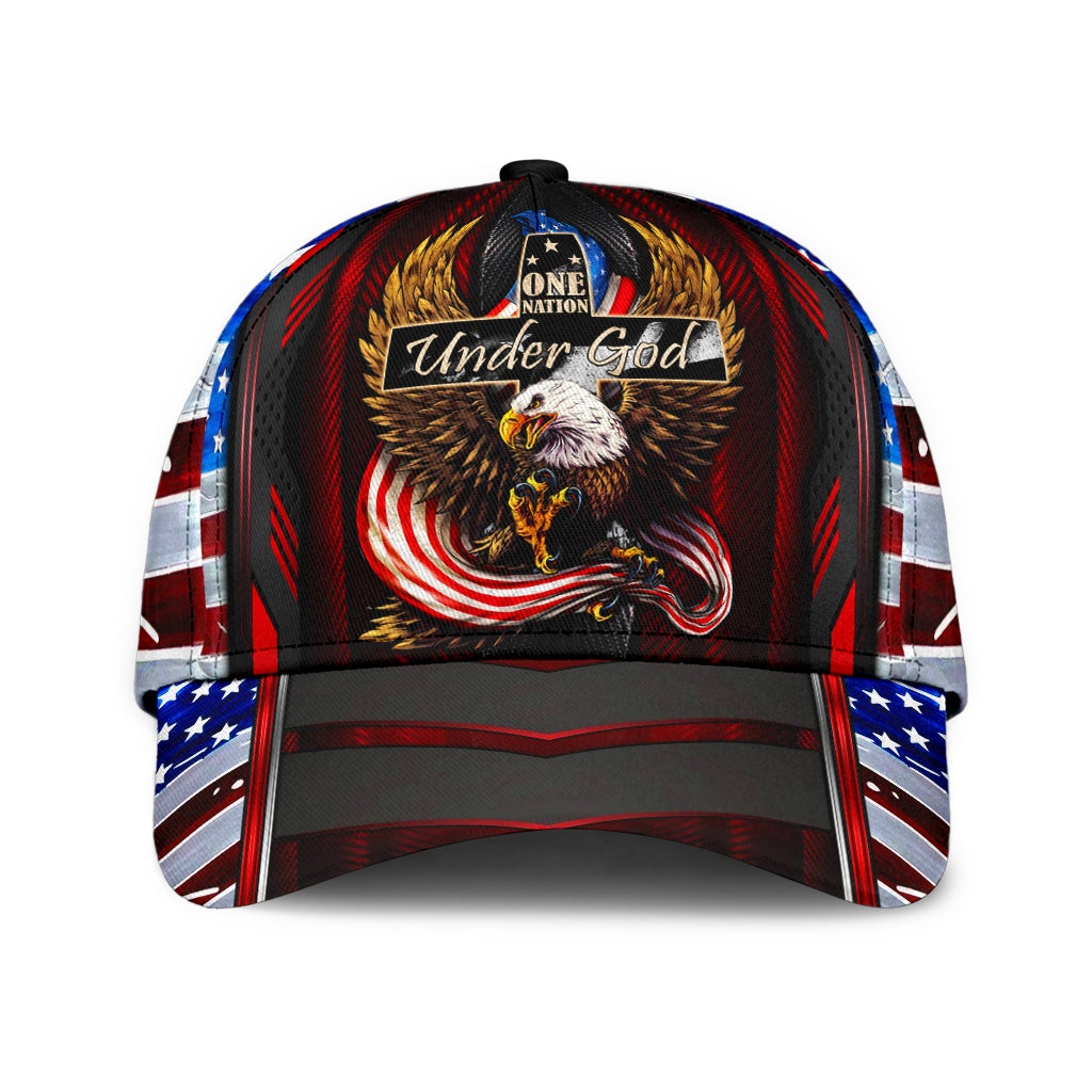 Eagle One Nation Under God Classic Cap For Casual Travel Parties And Comfortable Outdoor Wear