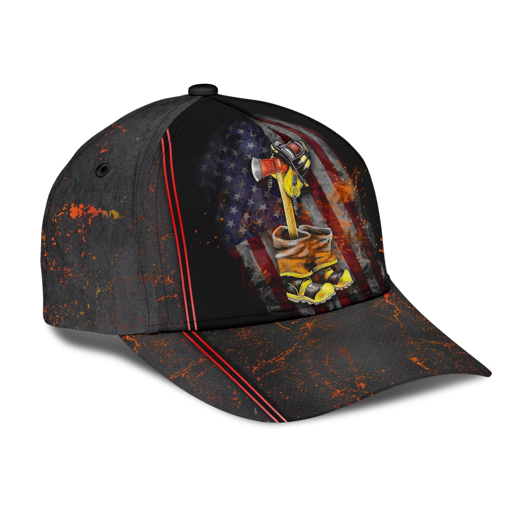 Proud Firefighter Hero Tribute Classic Cap For Daily Wear Travel And Outdoor Activities