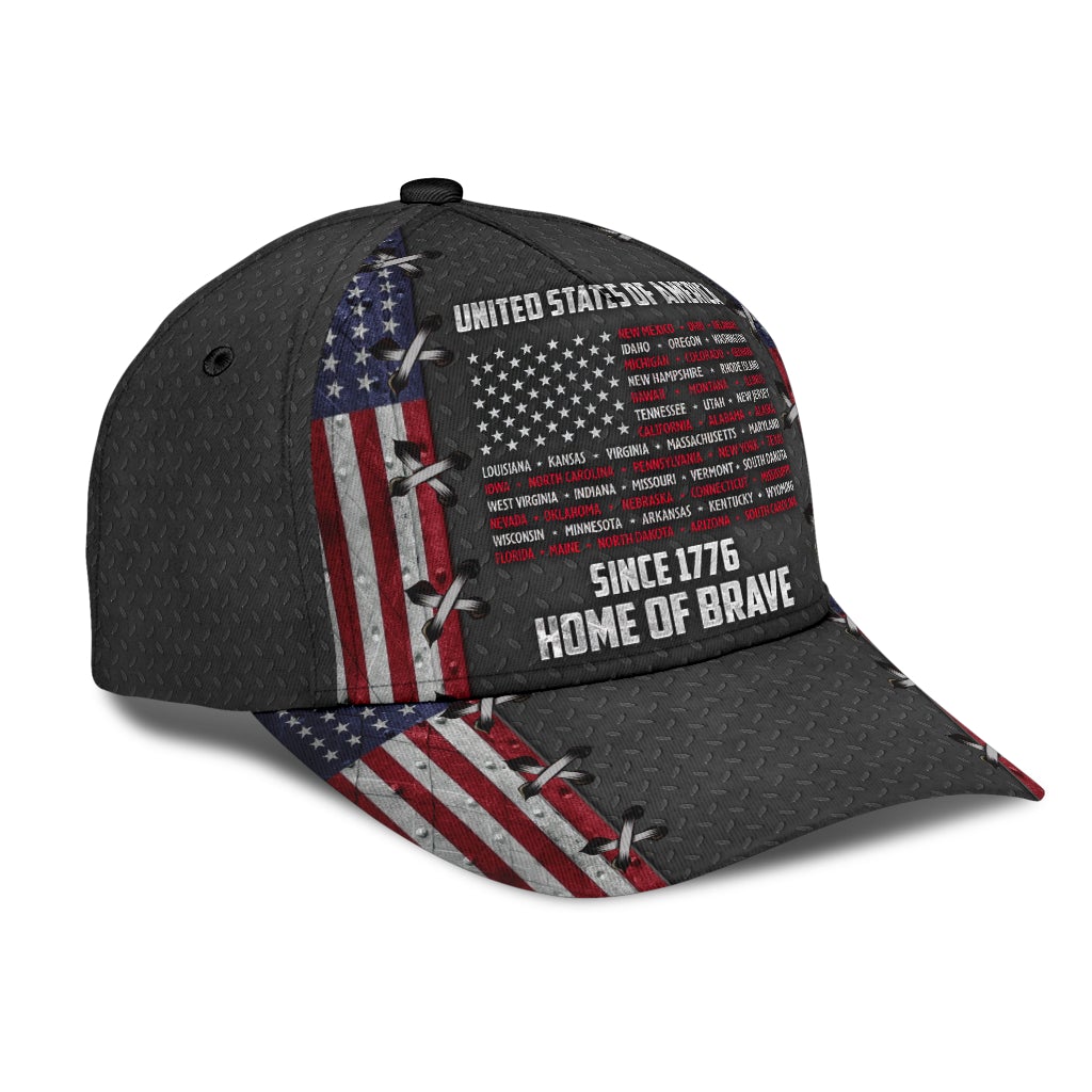American Home Of The Brave Classic Cap For Beach Travel Outdoor Events And Relaxed Casual Wear