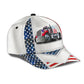 White American Truck Driver Classic Cap For Casual Outfits Vacations And Everyday Styling