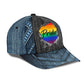 LGBT Jean Pattern Pride Classic Cap For Beach Outings Holidays And Thoughtful Everyday Style