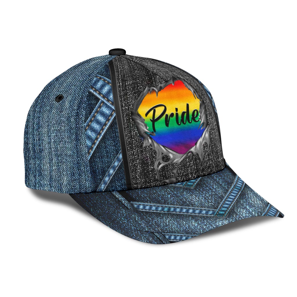 LGBT Jean Pattern Pride Classic Cap For Beach Outings Holidays And Thoughtful Everyday Style