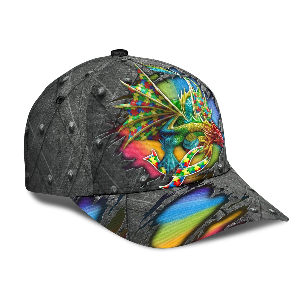 Autism Dragon Unique Awareness Classic Cap For Relaxed Daily Style Vacations And Festival Wear